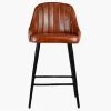 Hanna Bar Stool in Vintage Brown Leather