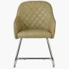 Hood Dining Chair in Aged Cream Leather