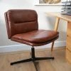 Rosso Office Chair in Vintage Brown Leather & Black Base