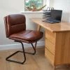 Okano Office Chair in Vintage Brown Leather & Black Base