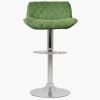 Kudos Bar Stool in Aged Olive Green Leather