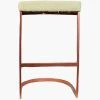 Layto 65cm Bar Stool in Mink Boucle & Rose Gold Base