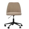 Danbury Office Chair in Fawn Brown Fabric & Black Base