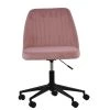 Danbury Office Chair in Pink Velvet & Black Base