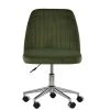 Danbury Office Chair in Olive Green Velvet & Chrome Base