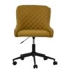 Heron Office Chair in Light Tan Brown Leather & Black Base