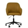 Lule Office Chair in Light Tan Brown Leather & Black Base