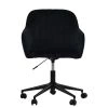 Lule Office Chair in Black Velvet & Black Base