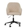 Opus Office Office Chair in Natural Cream Fabric & Black Base
