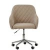 Opus Office Office Chair in Fawn Brown Fabric & Chrome Base