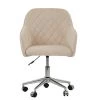 Opus Office Office Chair in Natural Cream Fabric & Chrome Base