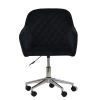 Opus Office Office Chair in Black Velvet & Chrome Base
