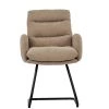 Nikan Office Chair in Fawn Brown Fabric & Black Base