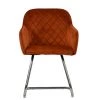 Hood Dining Chair in Burnt Orange Velvet