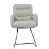 Nikan Office Chair in Mink Boucle & Chrome Base