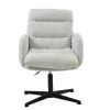 Katarni Office Chair in Mink Boucle & Black Base