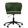 Belisimo Office Chair in Aged Olive Green Leather & Black Base