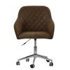 Opus Office Office Chair in Aged Brown Leather & Chrome Base