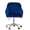 Opus Office Office Chair in Blue Velvet & Chrome Base
