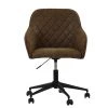 Opus Office Office Chair in Aged Brown Leather & Black Base