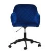 Opus Office Office Chair in Blue Velvet & Black Base