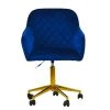 Opus Office Office Chair in Blue Velvet & Gold Base