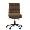 Strada Office Chair in Aged Brown Leather & Black Base