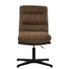 Cowper Office Chair in Aged Brown Leather & Black Base