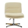 Rosso Office Chair in Cream Boucle & Chrome Base