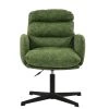 Katarni Office Chair in Aged Olive Green Leather & Black Base