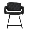 Luce Office Chair in Black Leather