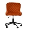 Heron Office Chair in Burnt Orange Velvet & Black Base