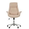 Slim Office Chair in Natural Cream Fabric