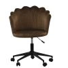 Clam Office Chair in Mocha Velvet & Black Base