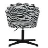 Scallop Office Chair in Zebra Animal Print