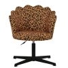 Scallop Office Chair in Leopard Animal Print