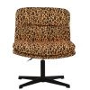 Rosso Office Chair in Leopard Animal Print & Black Base