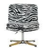 Rosso Office Chair in Zebra Animal Print & Chrome Base