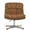 Rosso Office Chair in Leopard Animal Print & Chrome Base