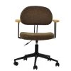 Laxi Office Chair in Aged Brown Leather