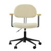 Laxi Office Chair in Cream Boucle