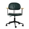 Laxi Office Chair in Forest Green Leather