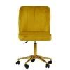 Blaydon Office Chair in Yellow Velvet