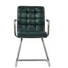 Miami Office Chair in Forest Green Leather