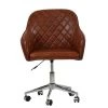 Opus Office Office Chair in Vintage Brown Leather & Chrome Base