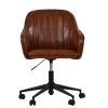 Lule Office Chair in Vintage Brown Leather & Black Base