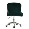 Heron Office Chair in Emerald Green Velvet & Chrome Base