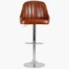 Palento Bar Stool in Vintage Brown Leather