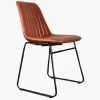 Plato Dining Chair in Vintage Brown Leather