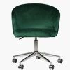 Surf Office Chair in Emerald Green Velvet